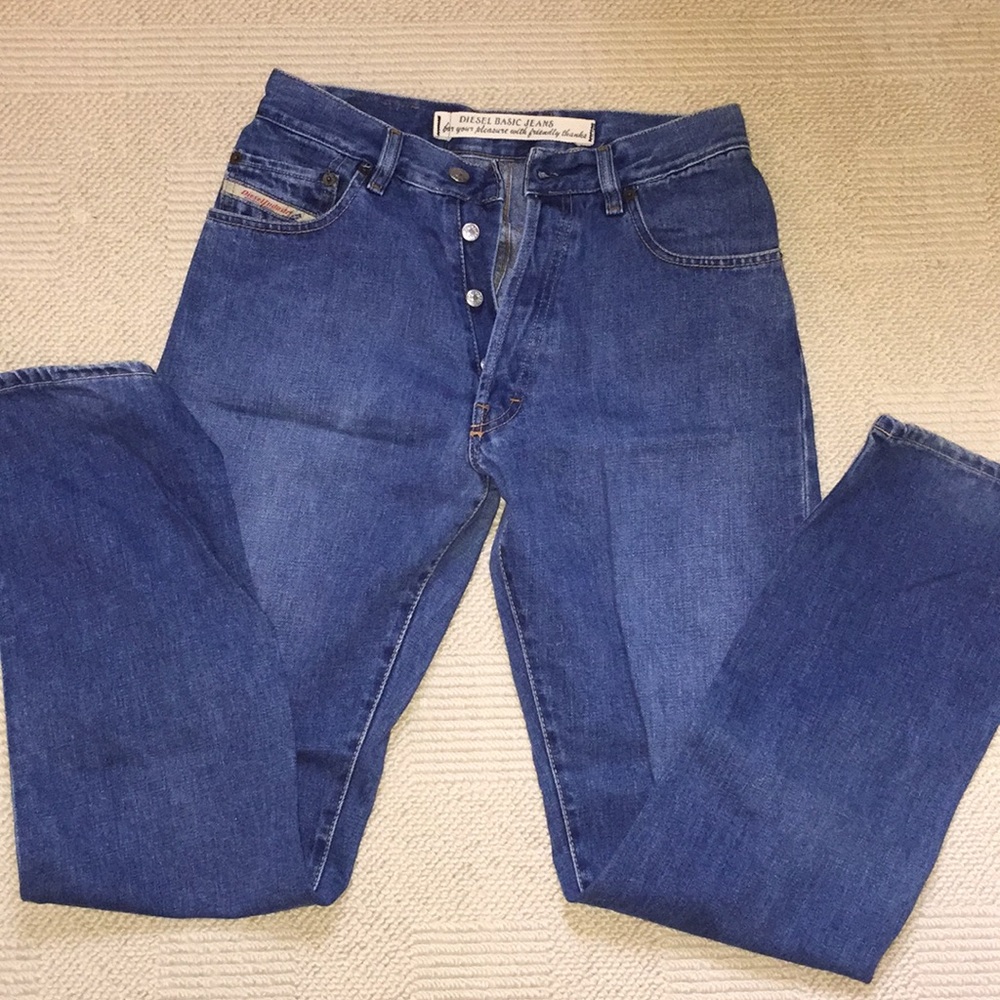 Diesel trading blue jeans from 1990s.